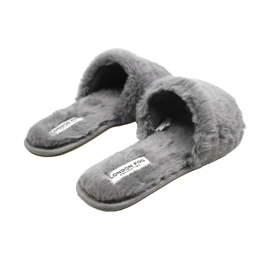 Lilly grey faux fur slippers - Picture 5 of 8